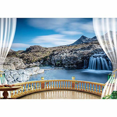 Murale vue naturelle de faux balcon