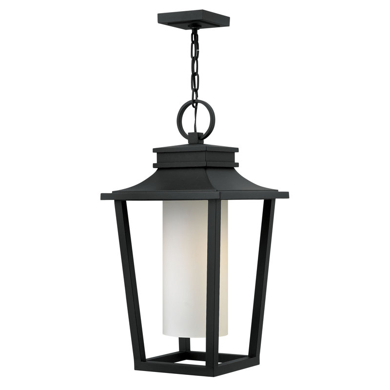Sullivan 1-Light Outdoor Hanging Lantern, Black, 100W Medium