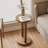 Farmhouse Minimalist  Round End Table With Open Base