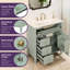 Meuble-lavabo autoportant de 30 po en MDF et en bois d'hévéa avec lavabo, 3 tiroirs-465959581