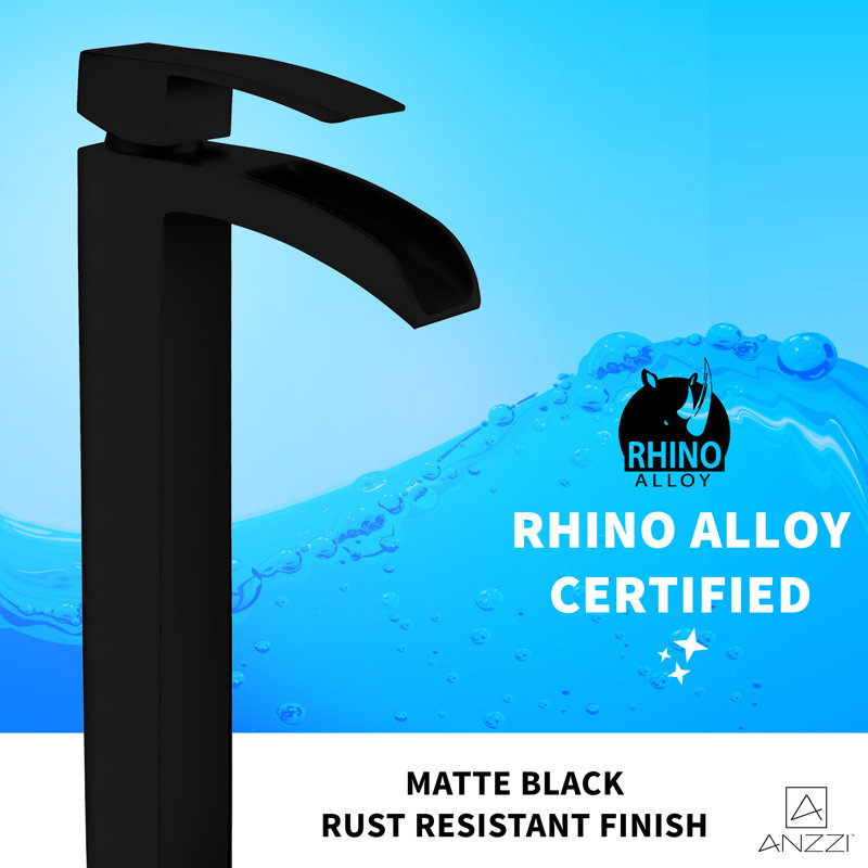 Key Vessel Sink Faucet Single-handle Bathroom Faucet, Matte Black