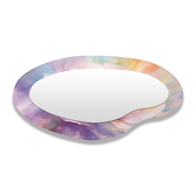 Grand miroir mural asymétrique Ethereal Rose Hue