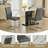Set Of 2 Modern Faux Leather Dining Chairs With C-Shaped Silver Stainless Steel Legs-84316391
