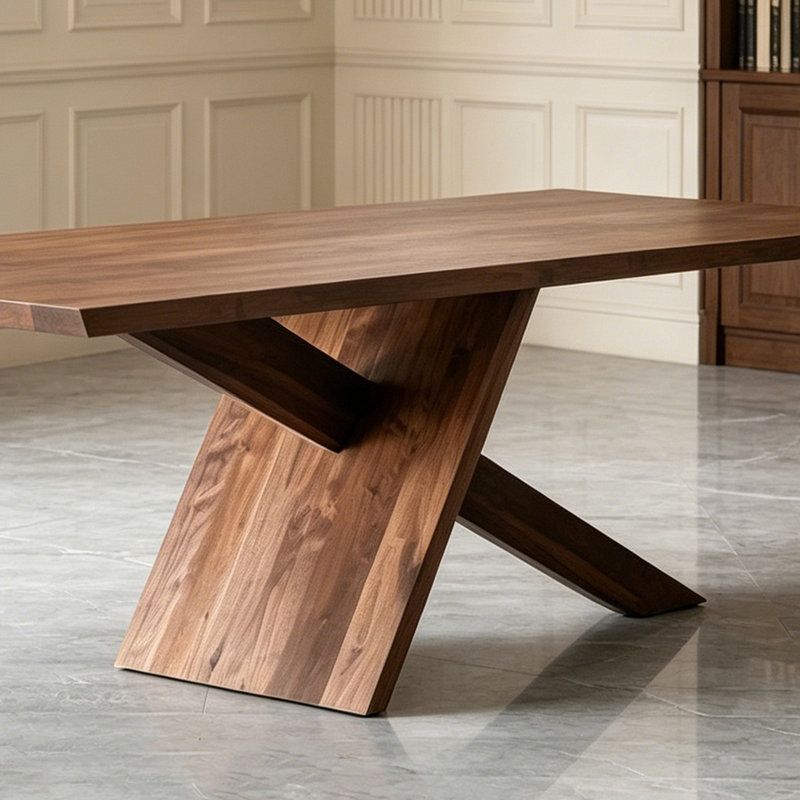 Table de bureau rectangulaire rétro, H 29,53 po x l 78,74 po x P 31,5 po