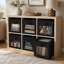 Cubes de rangement avec fenêtres transparentes, ensemble de 6 bacs en tissu pliables, boîtes de 11 pouces pour rangement de rangement pour garde-robe, casiers ou cubes-112236906