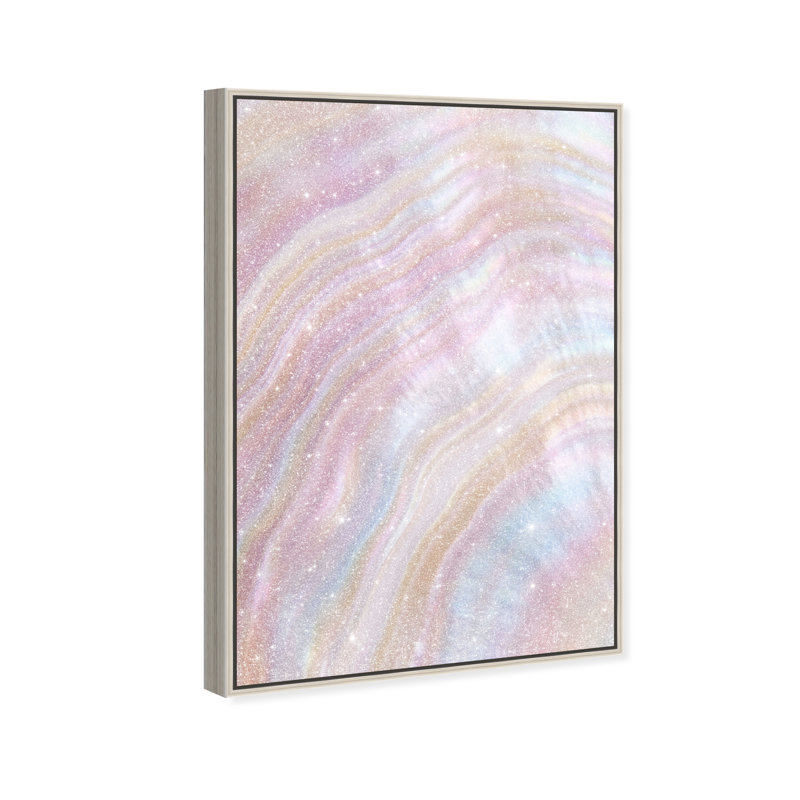 Blush Seashell Canvas Nautical & Beach Print by Oliver Gal, Black Frame, 10 x 15, 25"H x 17"W, Silver Floater Frame