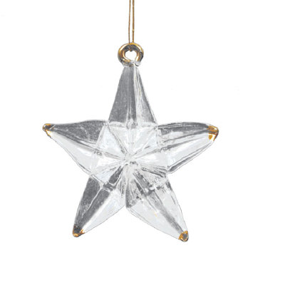 5cm Glass Astrology & Stars Hanging Figurine Ornament
