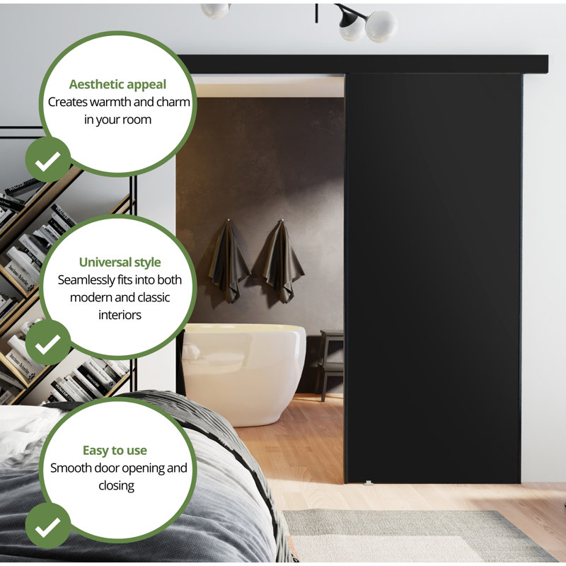 DOOR MARTI 1, 72cm x 205cm, Black