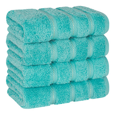 Edison Collection 100% Cotton 4 Piece Turkish Hand Towel Set