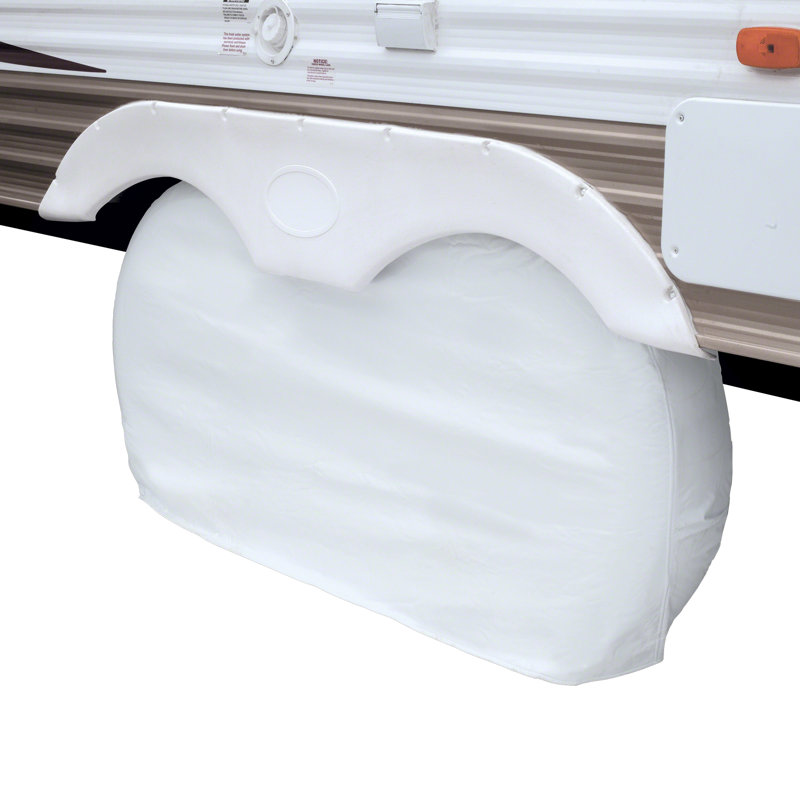 Enjoliveur de roue élastique Ayvrie, H 27 po x l 8 po x P 60 po, Blanc neige