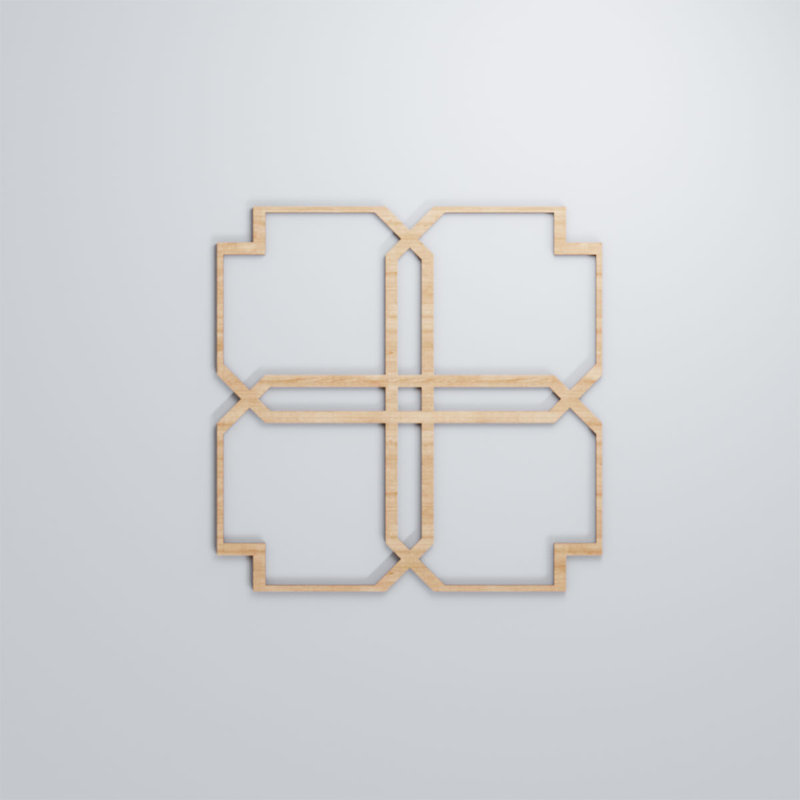 Panneaux muraux décoratifs Englewood, Aulne, H 7 3/8 po x l 7 3/8 po x P 1/4 po