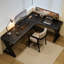 Bureau d'écriture rectangulaire en bois massif noir-1670840554-1670840532