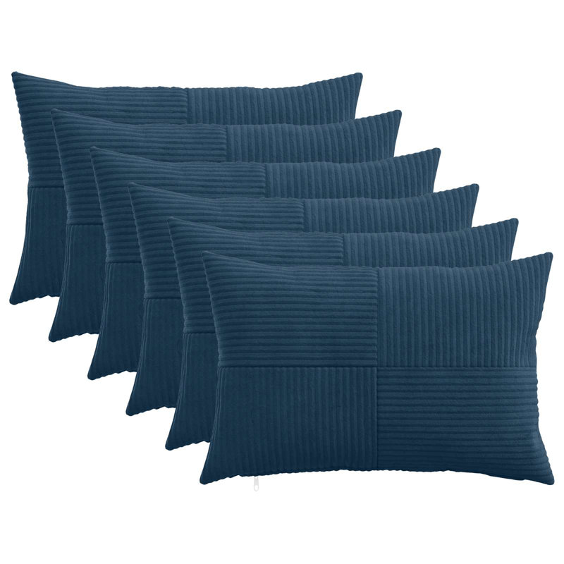 Navy Blue Rectangle Cushion Cover, Rectangle 50cm H x 70cm W, Navy Blue