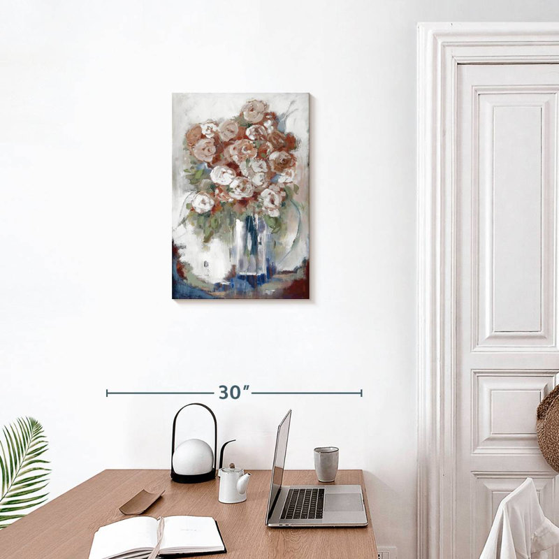 Bouquet Harnek or rose, H 24 po x l 16 po