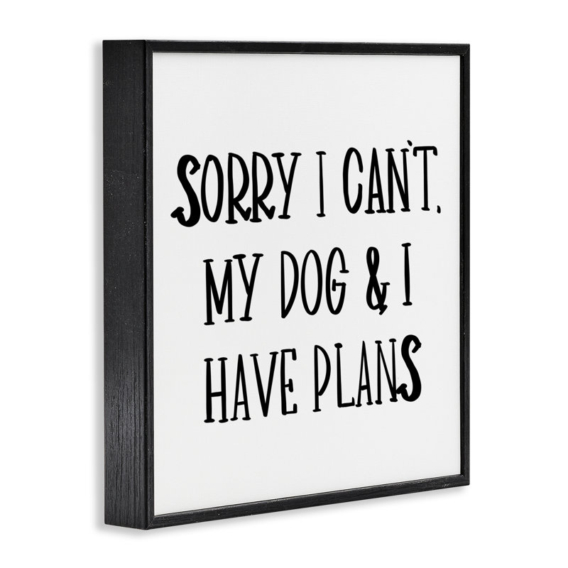 «Plans with dog», estampe numérique encadrée par SD Graphics Studio, Giclée encadrée noir minuit, H 17 po x l 17 po
