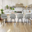Tabouret de comptoir pivotant H 26 po avec structure en métal-937624276-938171309
