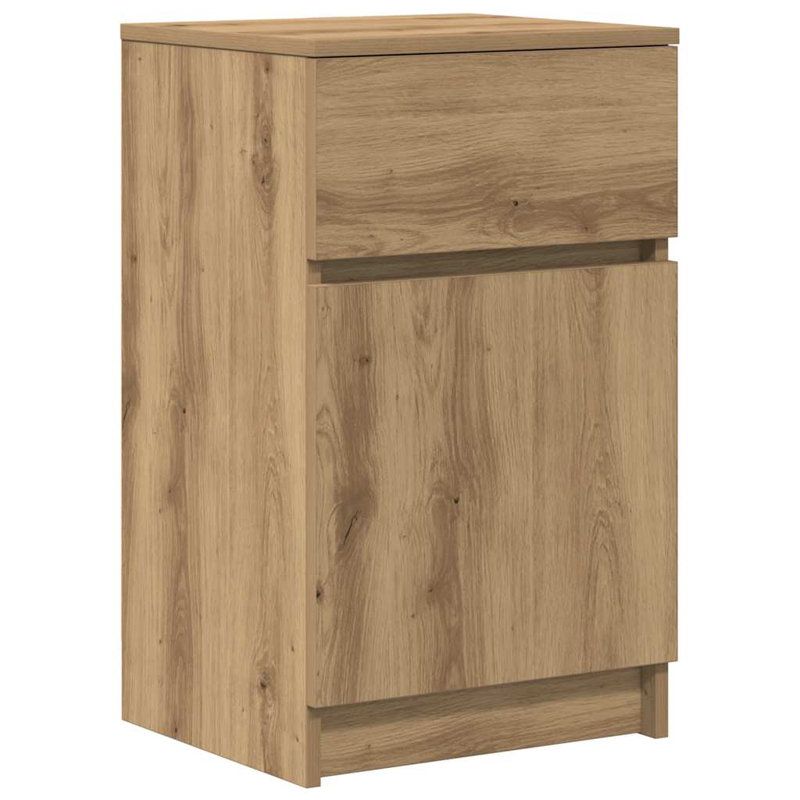 Bedside Cabinet 39X35x65 Cm Engineered Wood, Artisan Oak