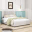 Lit plateforme tapissier avec tiroirs et lit gigogne Vanderhoof-231932574-231932575