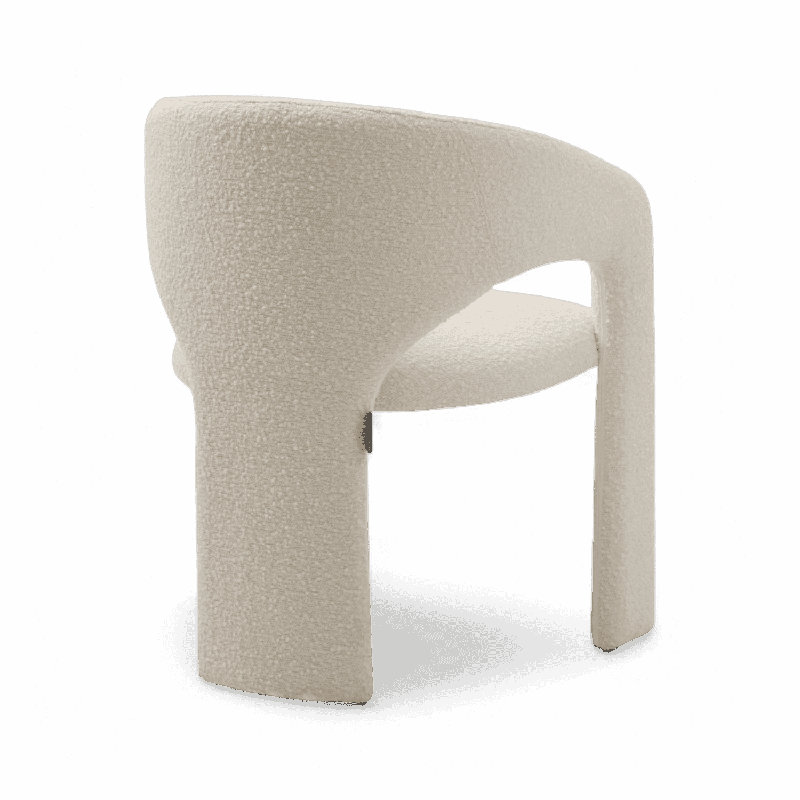 Chaise Aria blanche Boucle, Blanc