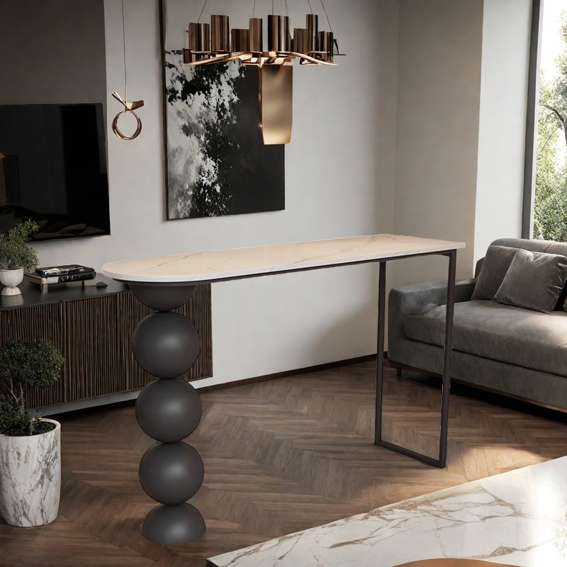 Table de bar légère et luxueuse pour un usage domestique, H 41,3 po x L 62,9 po x l 19,6 po