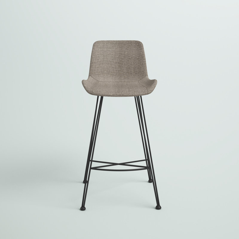 Tabouret de bar et de comptoir rembourré, Tabouret de comptoir (25,66" Hauteur du siège), Gris clair