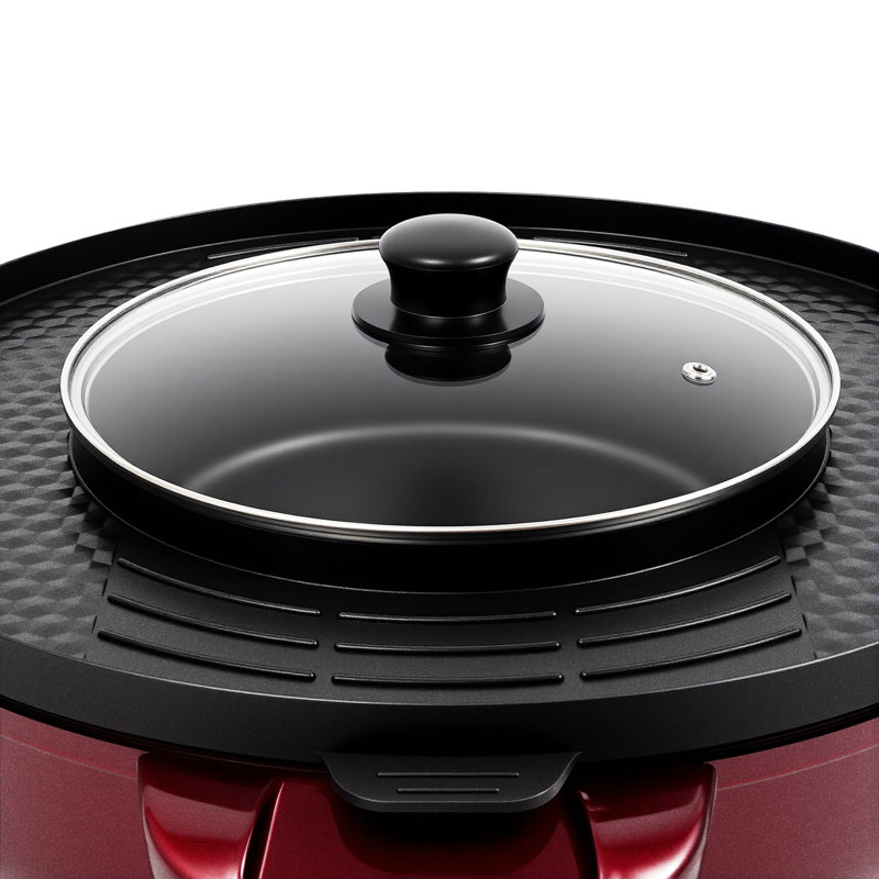 Casserole électrique 2 en 1 2 en 1 pour l'intérieur et l'extérieur de la famille