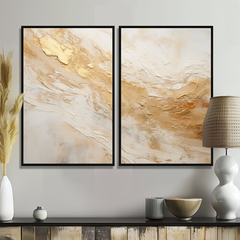 Géode magique de marbre doré blanc - art abstrait marbre, Floater Framed Print without Mat, Black, 36" H x 48" W
