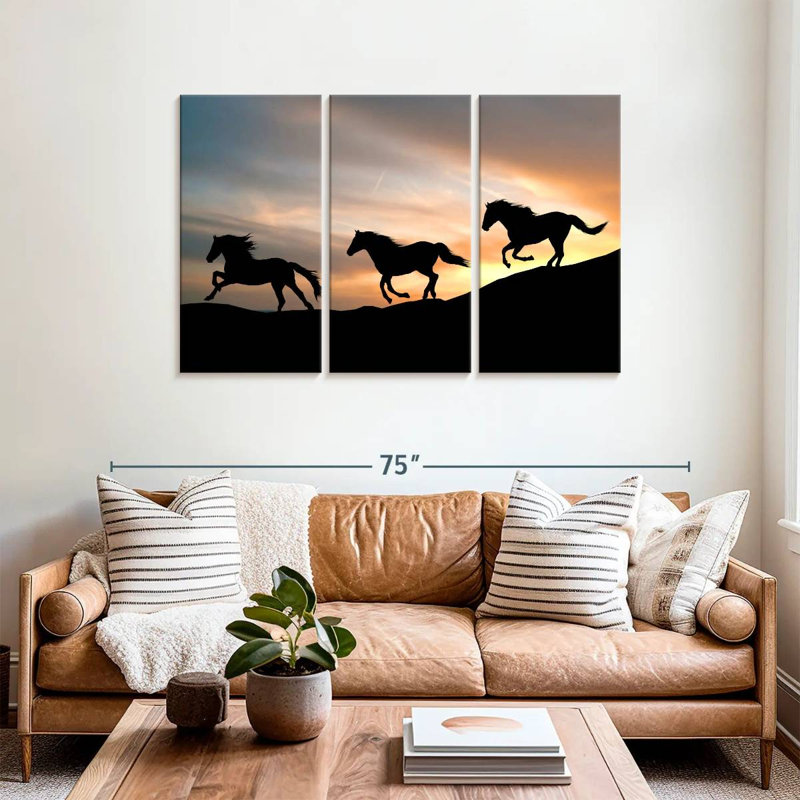 Brampt Wild Horses Galloping, 36" H x 57" W