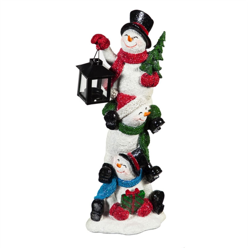Figurine de bonhomme de neige empilée