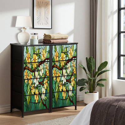 Commode pour commode de chambre à coucher pour garde-robe de commode et commode en tissu pour vitrail