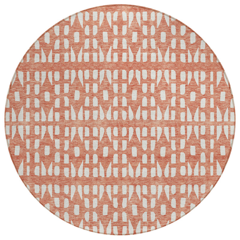  Chayden Area Rug with Non-Slip Backing, Round 8'