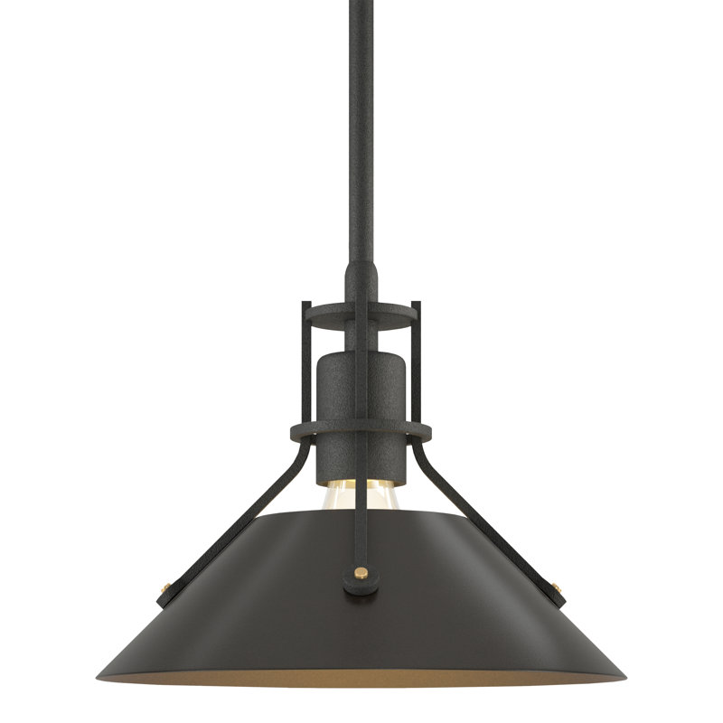 Henry 1 - Light Single Cone Pendant, Natural Iron, Oil Rubbed Bronze
