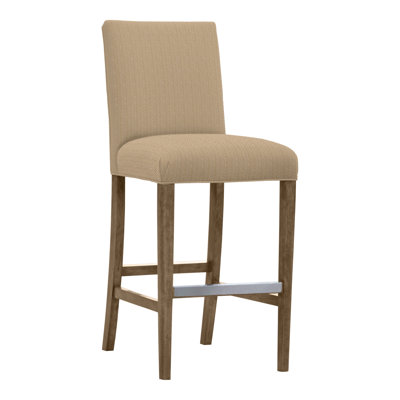Gin Fizz Upholstered Stool with Solid Wood Frame