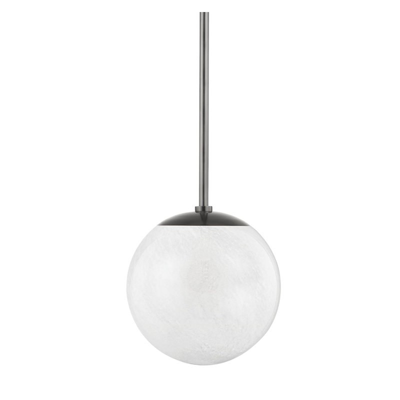 Burlington 1 Light Pendant - Aged Brass, 12" Diameter, Aged Brass