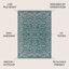 Tapis sarcelle / gris tissé texturé Hagerman-1963317422