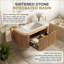 30" Wall Mounted Single Sink Bathroom Vanity with Engineered Marble Top-1149367690