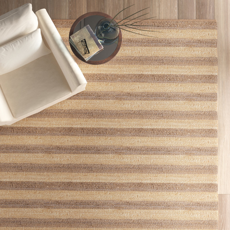 Fredric Hand Braided Striped Indoor Rug, Rectangle 10' x 14'1"
