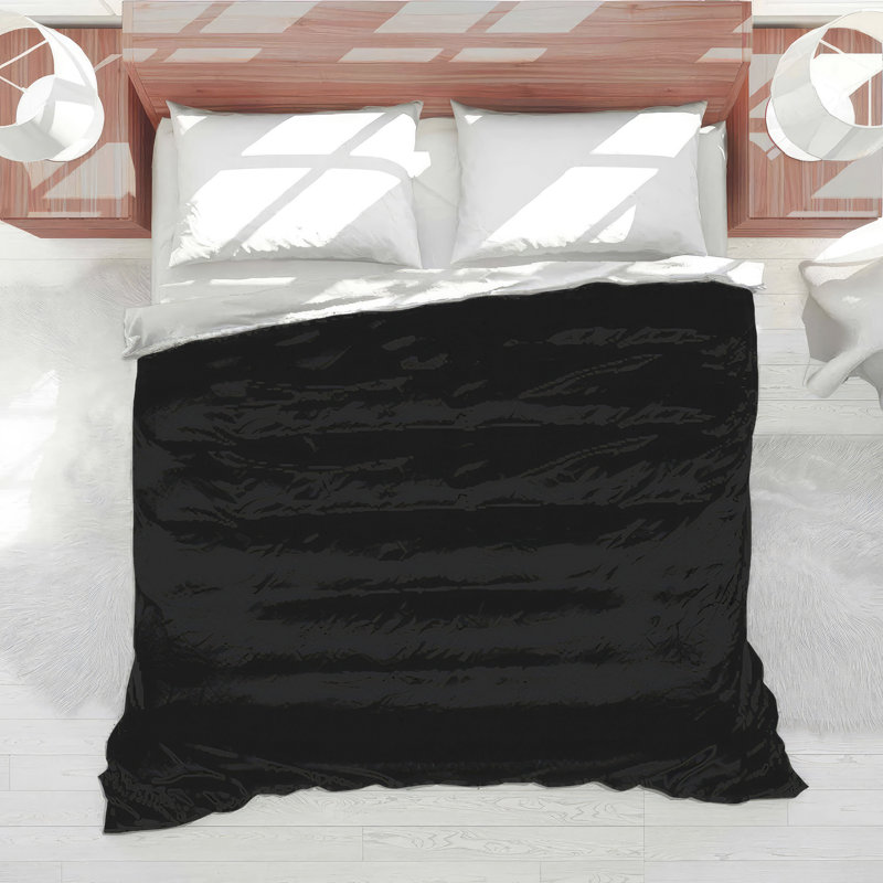 Black Chess Knight Comforter, Twin