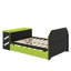 Lit de jour en bois double - Lit gigogne simple, bureau et ports de chargement USB inclus-80921752