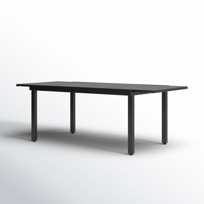 Leonard Rectangular Metal Extendable Outdoor Dining Table
