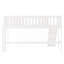 Structure de lit simple de taille mezzanine simple peu encombrante, chambre d'enfant au fini blanc de pin massif avec glissière amovible et échelle verticale