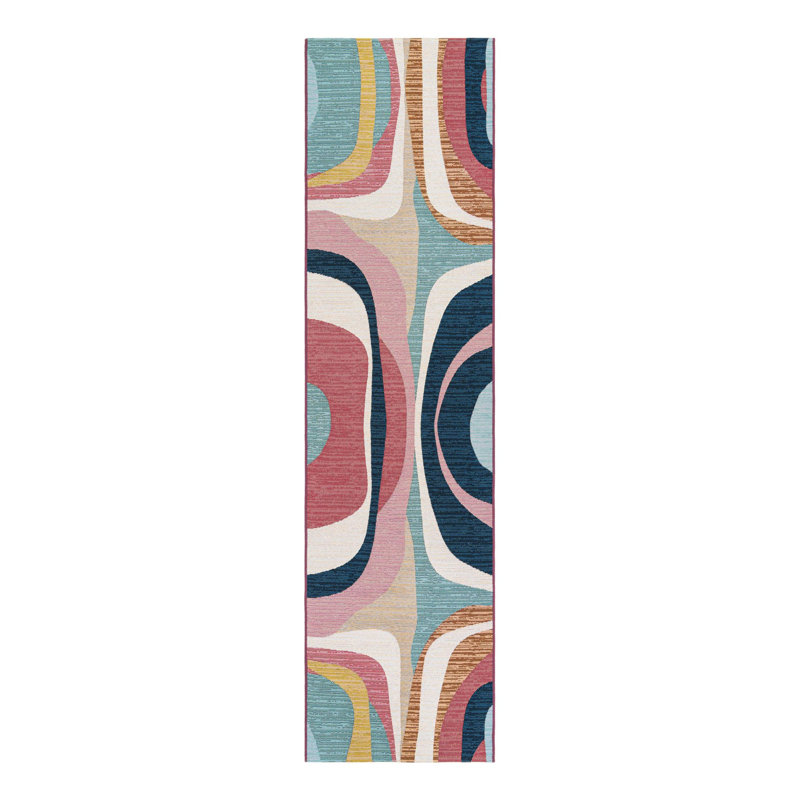 Slate Hower Indoor/Outdoor Area Rug, Runner 2'7" x 10'