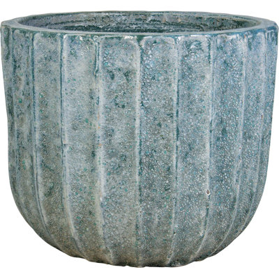 13 in. Grenada Planter, Short - Lunar Blue