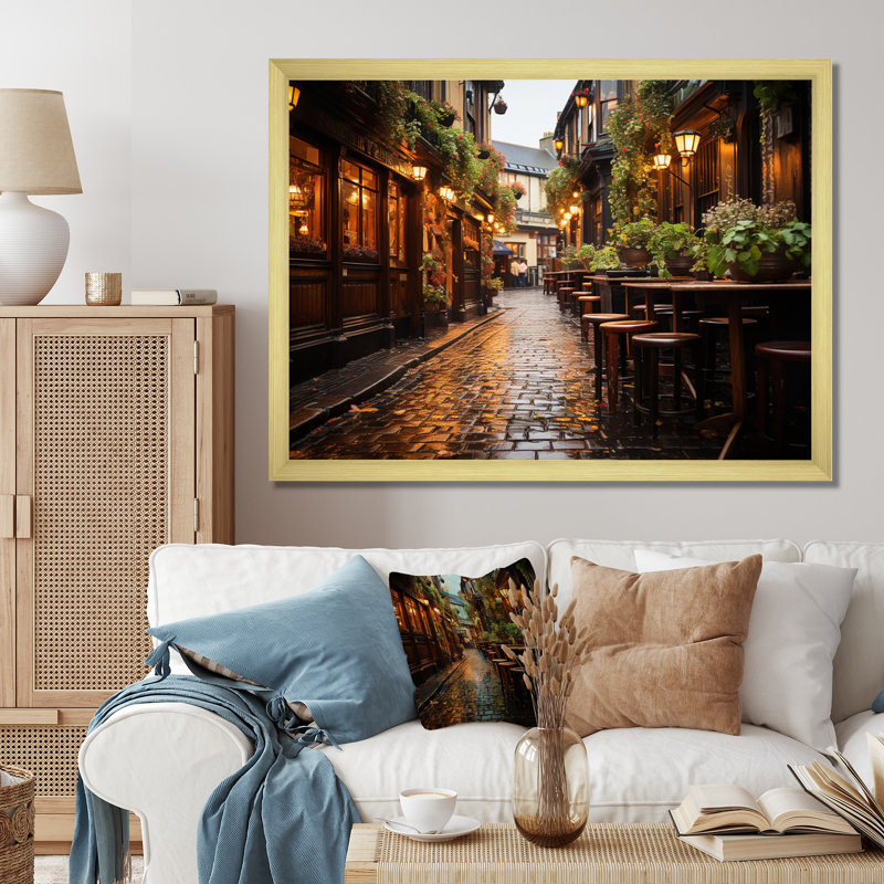 Irlande, Traditions irlandaises II - Irlande, impressions sur toile, H 30 po x l 40 po x P 1,5 po, Cadre doré simple