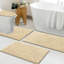 4 Piece Soft Absorbent Microfiber Bath Rug Set With Non-Slip Backing-2081493050