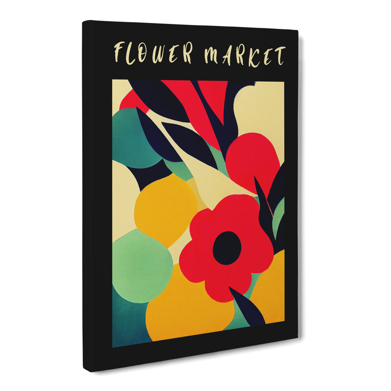 Flower Market Exhibition Design No.4 - Wrapped Canvas, 91cm H x 60cm W x 3cm D