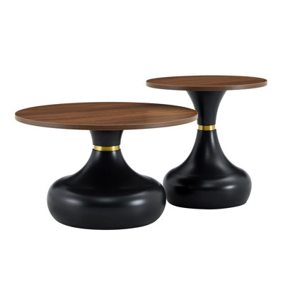 Ensemble de tables basses gigognes 2 pièces abordables Luxury Luxury