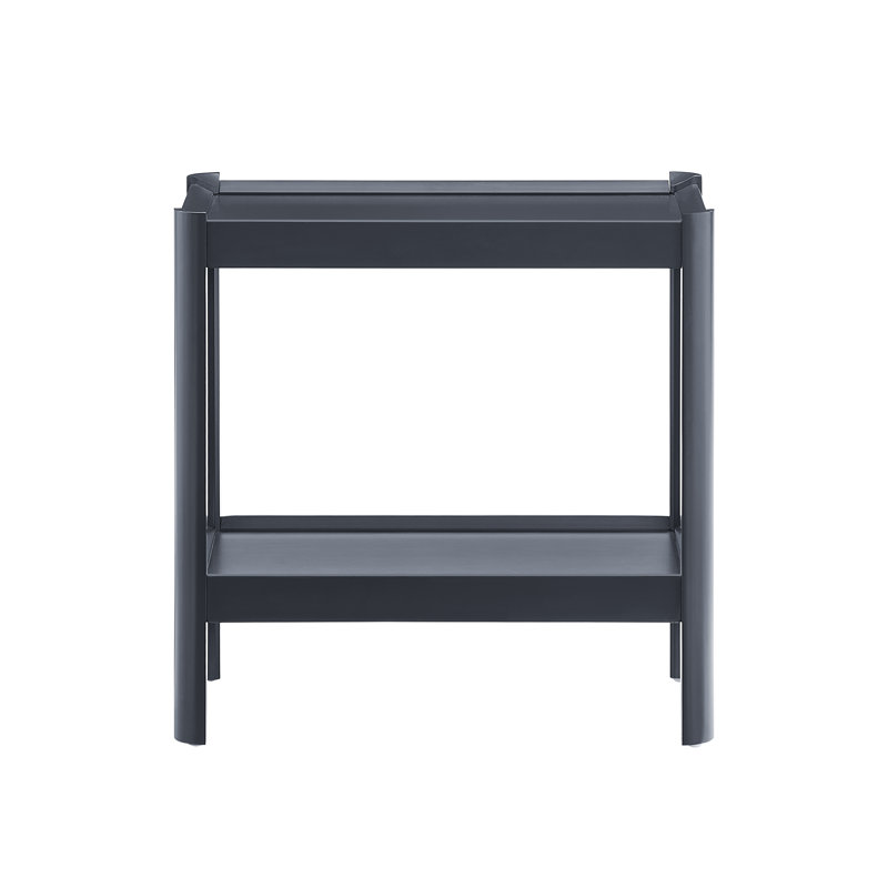 Yonda Matte Black Nightstand, Black