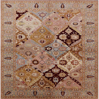 Tapis oriental bleu / brun