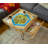 Rustic Byo Board Game Table And Puzzle Table With Removable Tempered Glass Top And Hidden Storage Drawer - Made In The Usa. Measures 25x25"